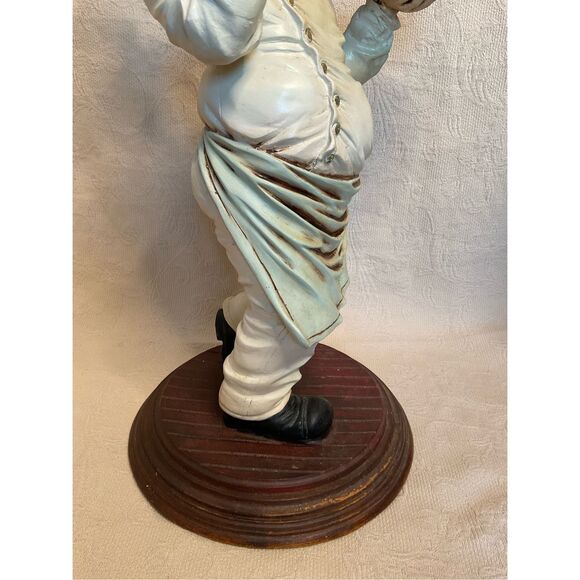 Vintage Chef 25" Tall Standing Resin w/Spinning Tray and Chef's Hat and Spoon - Picture 16 of 16